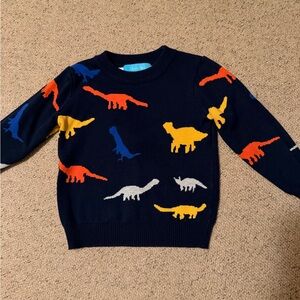 Colorful Dinosaur Pattern Kids Sweater